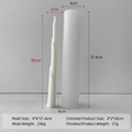Silicone mold for long spiral taper candles, 21.4cm mold and 20cm wax candle product - Tapered Spiral Style (J-0869)