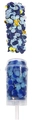 Blue and gold circular confetti push-pop container for wedding and party celebrations - Blue Series