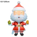 Cartoon Santa Claus foil balloon for Christmas party decor, size 61x100cm - Santa with Gifts Shaped / 61x100cm