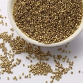 Golden 2mm round glass seed beads for DIY jewelry and handmade embroidery design - Gold