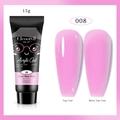 UV Solid Extension Nail Gel 08 Clear Rose Pink 15g with matte and glossy finish - 15ml 08 Clear Rose Pink