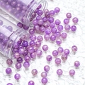 Purple marbled glass beads for DIY jewelry with elegant water ripple texture background - M110# Purple Red [10mm Gold Flecked]