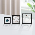 Drei schwarze PE-Folien Schweberahmen in verschiedenen Größen für Schmuck - 7*7*2cm / Schwarz