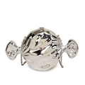 Mirror silver candy shaped acrylic crossbody bag with fine metallic chain strap - Silver