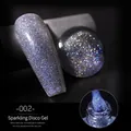 Silberner reflektierender Diamant-Gel-Nagellack Farbton 002 mit Glitzerpartikeln - Silberviolett (02)