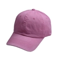 Close-up of pink washed cotton baseball cap showing detailed stitching and breathable eyelets - Pink (Adult)