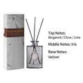 Classic Cologne reed diffuser set with translucent grey glass bottle and agate stone accent - Light Grey Bottle / Classic Cologne