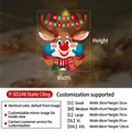 Christmas static window sticker size guide with cartoon elk and Merry Christmas text - Cartoon Reindeer (P-SD248) / Small (30x35cm)