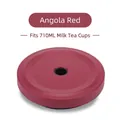 710ml bubble tea cup lid in matte Angola Red finish with straw hole accessory - Fits 710ML Cups / Angola Red
