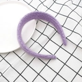 Winter plush knitted headband in light purple mohair with thick wide-brimmed design - Knitted Wide Brim Style / 2# Purple