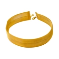 Collier ras du cou punk en acier inoxydable plaqué or 18K avec maille et fermoir - Collier 25mm / Or