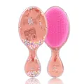 Cartoon printed hairbrush for children, 18.5cm by 7.5cm size variant with detangling bristles - 03-Couples