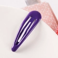 Detail of a 5cm dark purple snap clip with a high-gloss metallic lacquer finish - Purple