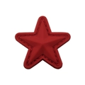 Parche decorativo de estrella roja en PVC con costura falsa para calzado y ropa - Estrella de PVC / Rojo