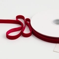 Luxurious deep red velvet ribbon roll for Christmas gift wrapping and DIY crafts - Velvet 1cm Red 10 Yards