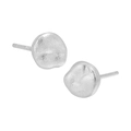 Pendientes minimalistas de plata de ley S925 con forma de guijarro orgánico irregular - Plata 925 / Plateado