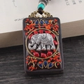 Ebony Red Auspicious Ganesha Single Pendant