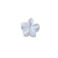 Minimalist light blue floral claw clip made of glossy resin for ponytail hairstyles - Glossy Light Blue