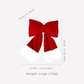 Grande fiocco natalizio in velluto rosso con bordo in pelliccia, decoro festivo da 35x27cm - Velluto Rosso Bordo Bianco / Rosso / Grande 27*35cm