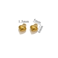 Mini heart-shaped stainless steel pendant in gold finish with 5mm x 6mm dimensions - Heart / Gold