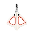 Cartoon fish-shaped pet nail clipper with white handle and stainless steel blades - OPP Bag / White Red