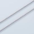 Texture dettagliata della catena a maglie in acciaio inossidabile argento con finitura - 2.5mm Colore Acciaio Lucido