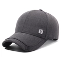Classic dark grey men's baseball cap featuring a structured crown and KY logo patches - Dark Gray