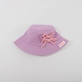 Cappello da sole viola per bambini con fiocchi rosa e dettaglio logo in tessuto - Serie Fiocco CM8003 / Viola