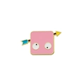 Pink cartoon animal metal badge with golden frame for creative backpack decoration - Pink Arrow Square Style (CZ1910-9)