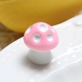 Pink and white resin mushroom miniature ornament for DIY micro landscape and bonsai decor - Light Pink