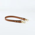 Caramel brown lychee grain leather handbag strap with gold metal swiveling hooks - 1.8cm Width Khaki Yellow