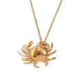 Collana in acciaio inossidabile placcata oro 18K con ciondolo creativo a forma di granchio - Oro