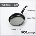 Mini poêle 14,8cm en fonte antiadhésive pour œufs et steaks avec manche 13cm - Poêle 14cm (Sac à bulles)