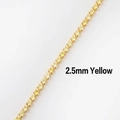 2.5mm gold-plated tennis chain featuring sparkling round-cut yellow zircon stones - Yellow Zircon 2.5mm Necklace