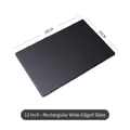 12-inch rectangular black slate plate for sushi or steak with natural texture (30x20cm) - Rectangular 30*20cm