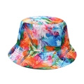 Colorful watercolor print reversible bucket hat for outdoor sun protection and stylish wear - M (56-58cm) / Bright Watercolor Print
