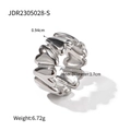 Anello d'argento con cuori multipli in acciaio inossidabile placcato oro 18 carati - US 7 / Cuore d'Argento