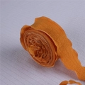 Orange linen ribbon with frayed edges for elegant floral bouquets and gift wrapping - 2.5cm Simple Pack / Orange Red