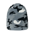 Berretto invernale in maglia con classici motivi mimetici nei toni grigio, nero e bianco - Taglia unica(56-58cm) / Mimetico Grigio