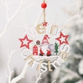 Addobbo natalizio in legno con gnomo e scritta Merry Christmas per decorazioni casa - Gnomo della Casa