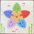 Educational wooden starfish puzzle toy with colorful pieces for toddler learning - 1 Starfish Jm