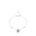 Elegante bracciale in argento sterling S925 con malocchio blu e cristalli di zircone - Argento 925 / Argento (RHB1396S)