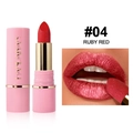 Handaiyan pearlescent lipstick variant #04 ruby red moisturizing shimmer lip gloss makeup - Shimmer Lip Gloss #04