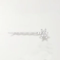 Elegant silver bobby pin with sparkling crystal star ornament on a clean white background - Small Star