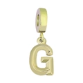 Polished gold plated letter G pendant for DIY necklaces and steel bracelets - Letter G