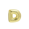 Polished 18k gold bubble letter D pendant with a shiny metallic finish for DIY necklace - Gold Letter D (Pendant Only, Without Chain)