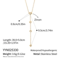 Dettagli su dimensioni e peso della collana con ciondolo a cuore in zircone e acciaio - Collana a Y a Cuore Zircone (YYN025330)