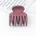 Matte dusty pink small hair claw clip for elegant half-up ponytails on white background - PC Material / Matte Fuchsia