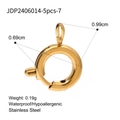 Chiusura a molla dorata in acciaio inossidabile per gioielli fai-da-te con perle - 10 Chiusure a Molla-JDP2406014-10pcs