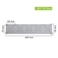 Detailed dimension map of grey butterfly lace silicone mold for cake and chocolate - Z57 5-Cavity Butterfly LFM-71 / Gray